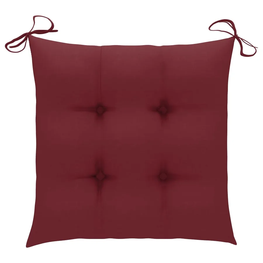 Chaises à manger d'extérieur lot de 3 et coussins Acacia massif - 9