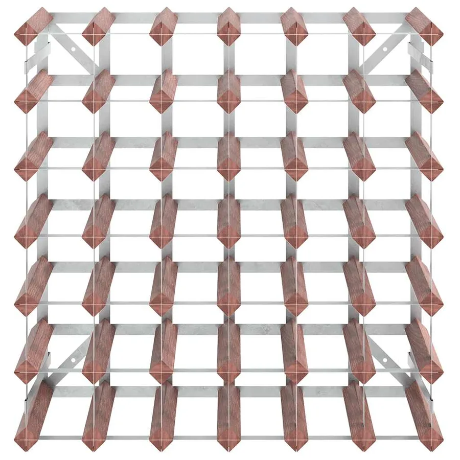 Casier à bouteilles pour 42 bouteilles Marron Bois pin solide - 5