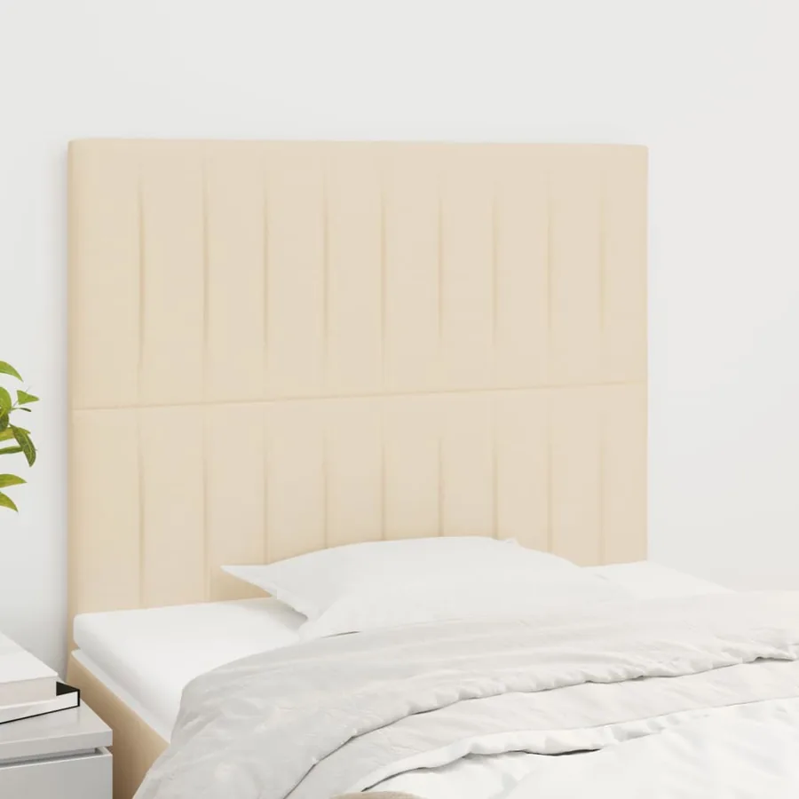 Tête de lit Crème 100x5x118/128 cm Tissu