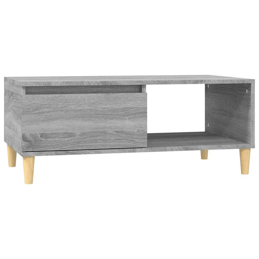 Table basse Sonoma gris 90x50x36,5 cm Bois d'ingénierie - 2