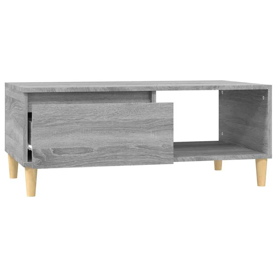 Table basse Sonoma gris 90x50x36,5 cm Bois d'ingénierie - 6