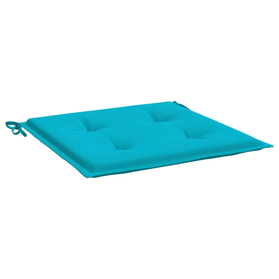 Coussins de chaise de jardin lot de 2 turquoise 50x50x4cm tissu - 5