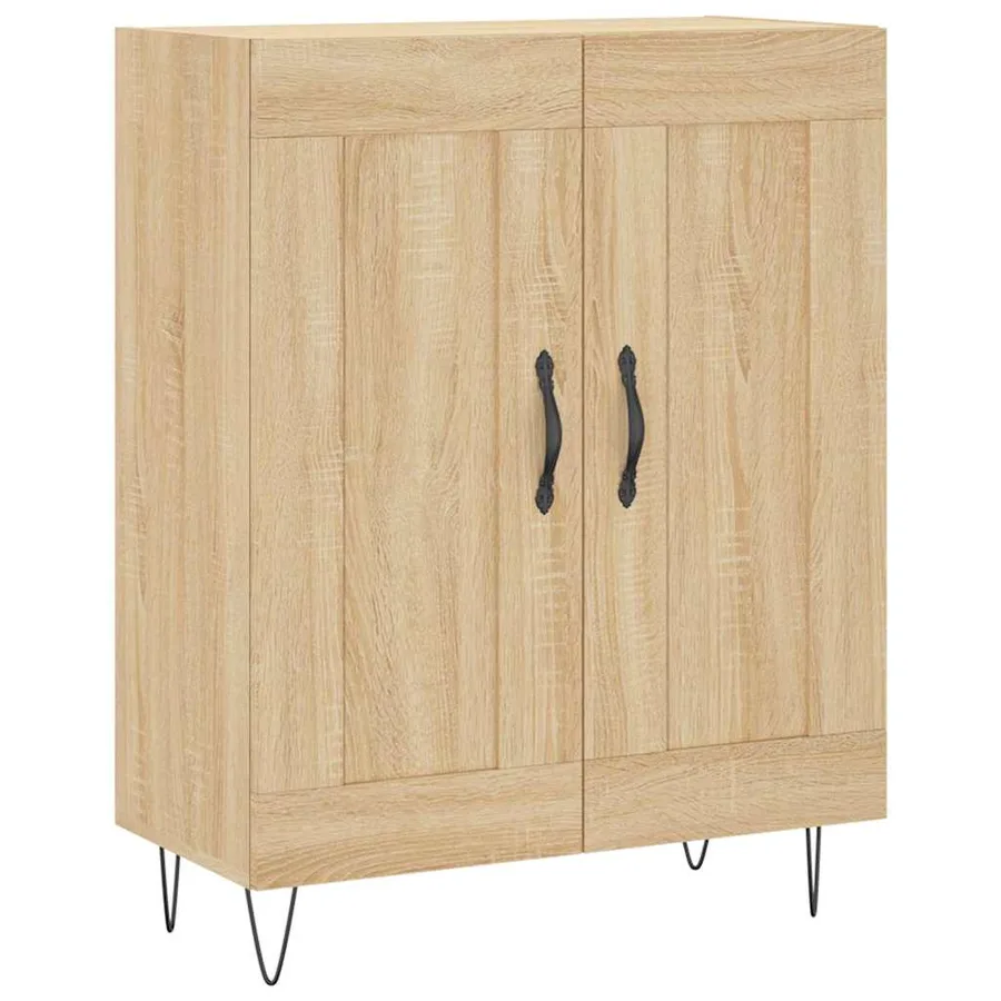 Buffet chêne sonoma 69,5x34x90 cm bois d'ingénierie - 2