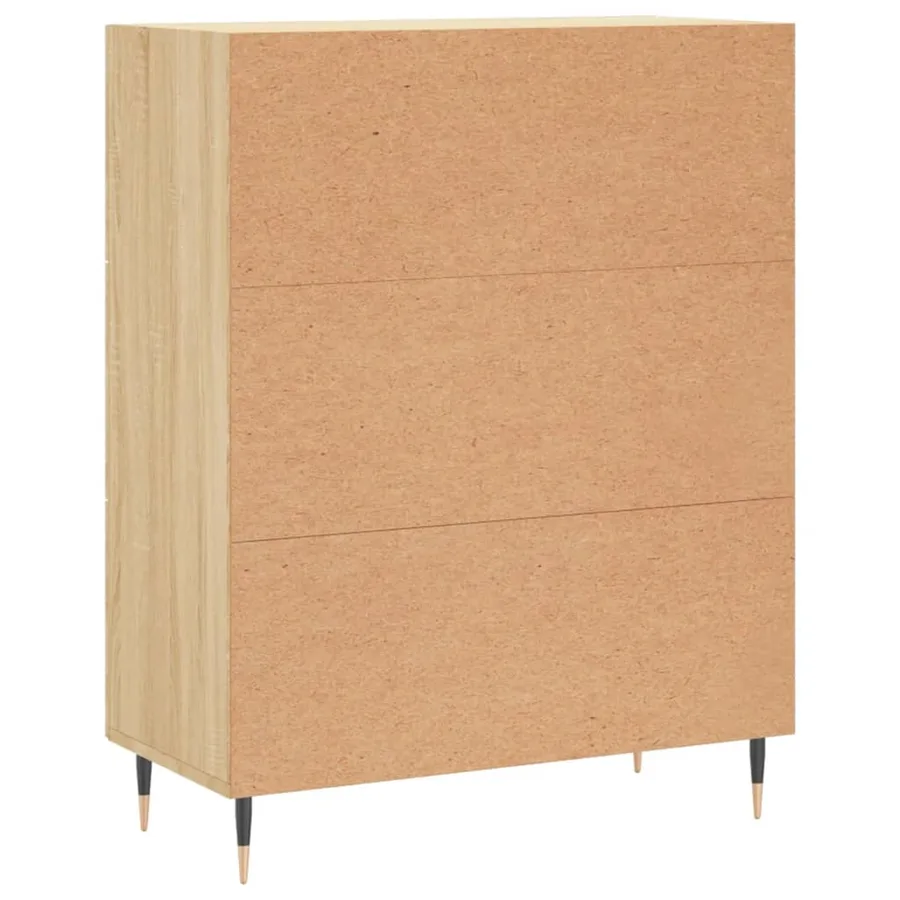 Buffet chêne sonoma 69,5x34x90 cm bois d'ingénierie - 8