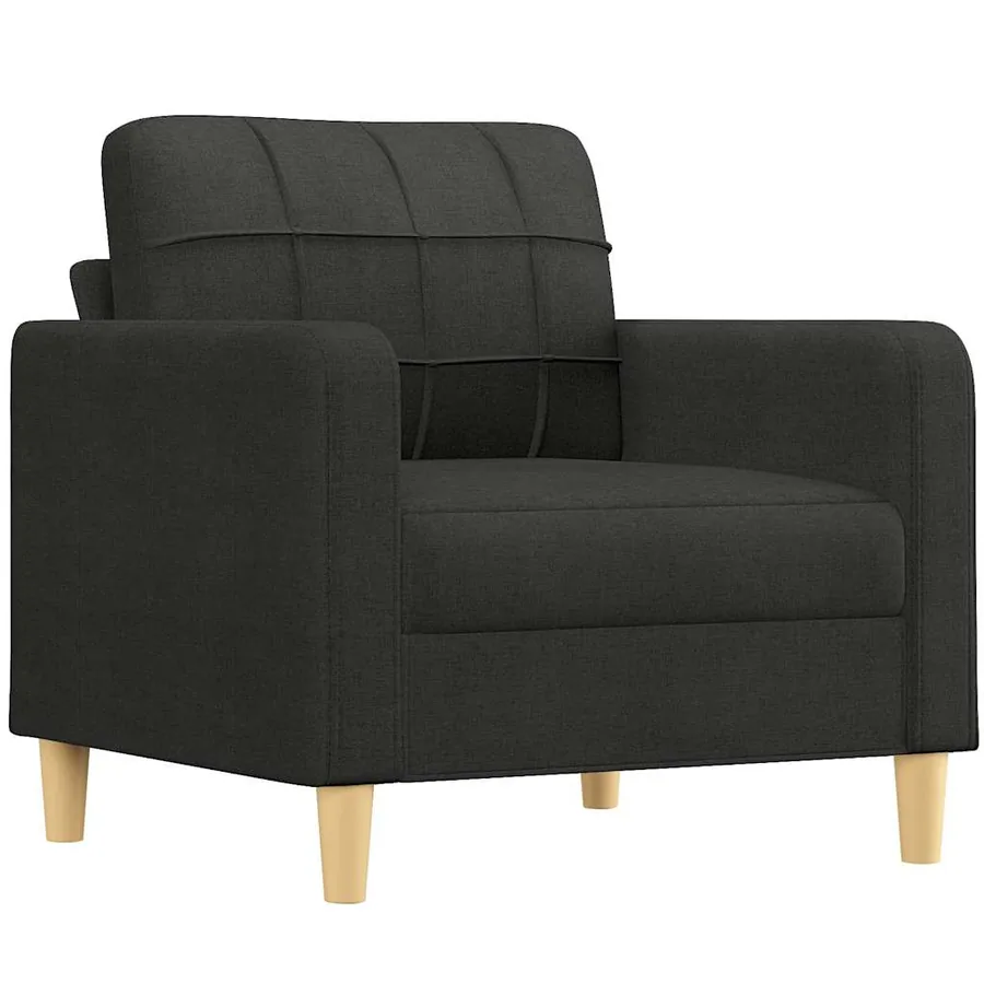 Fauteuil Noir 60 cm Tissu - 2