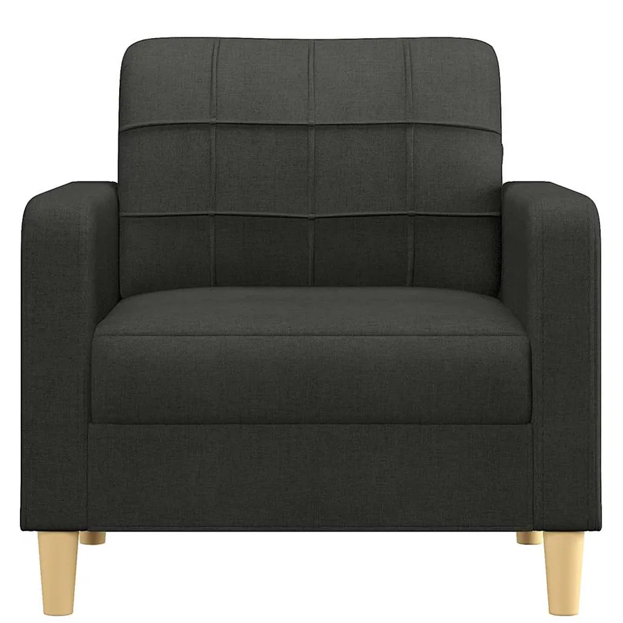 Fauteuil Noir 60 cm Tissu - 3