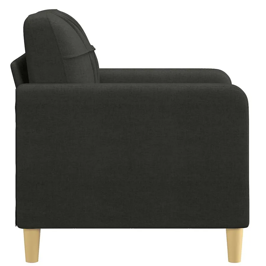 Fauteuil Noir 60 cm Tissu - 4