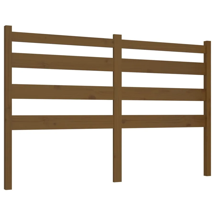 Tête de lit Marron miel 141x4x100 cm Bois massif de pin - 2
