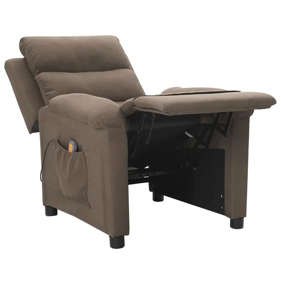 Fauteuil de massage Taupe Tissu - 6
