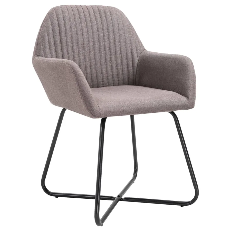 Chaises à manger lot de 2 taupe tissu - 2