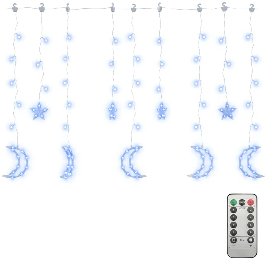 Guirlande lumineuse étoile et lune avec télécommande 345 LED - 2