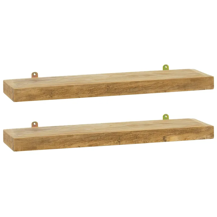 Étagères murales 2 pcs 60x15x4 cm bois de teck massif - 2