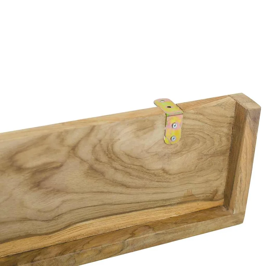 Étagères murales 2 pcs 60x15x4 cm bois de teck massif - 8