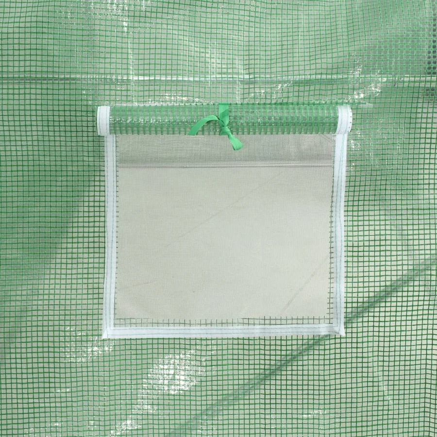 Serre avec cadre en acier vert 6 m² 3x2x2 m - 10
