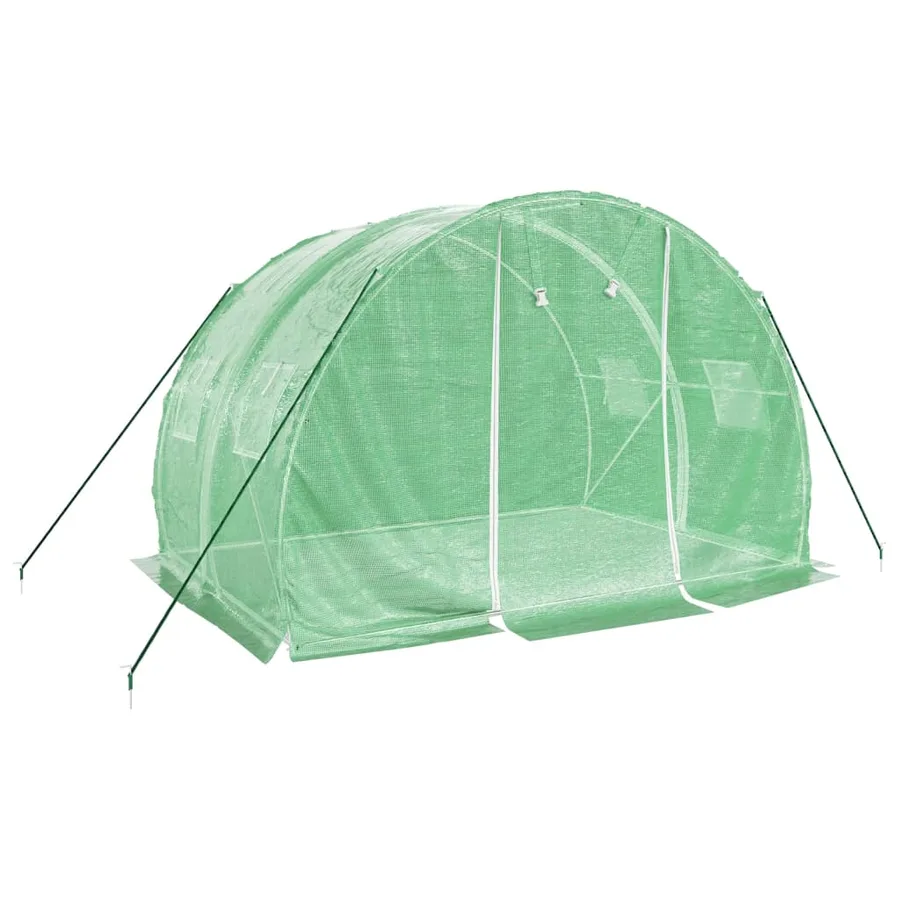 Serre avec cadre en acier vert 6 m² 3x2x2 m - 3