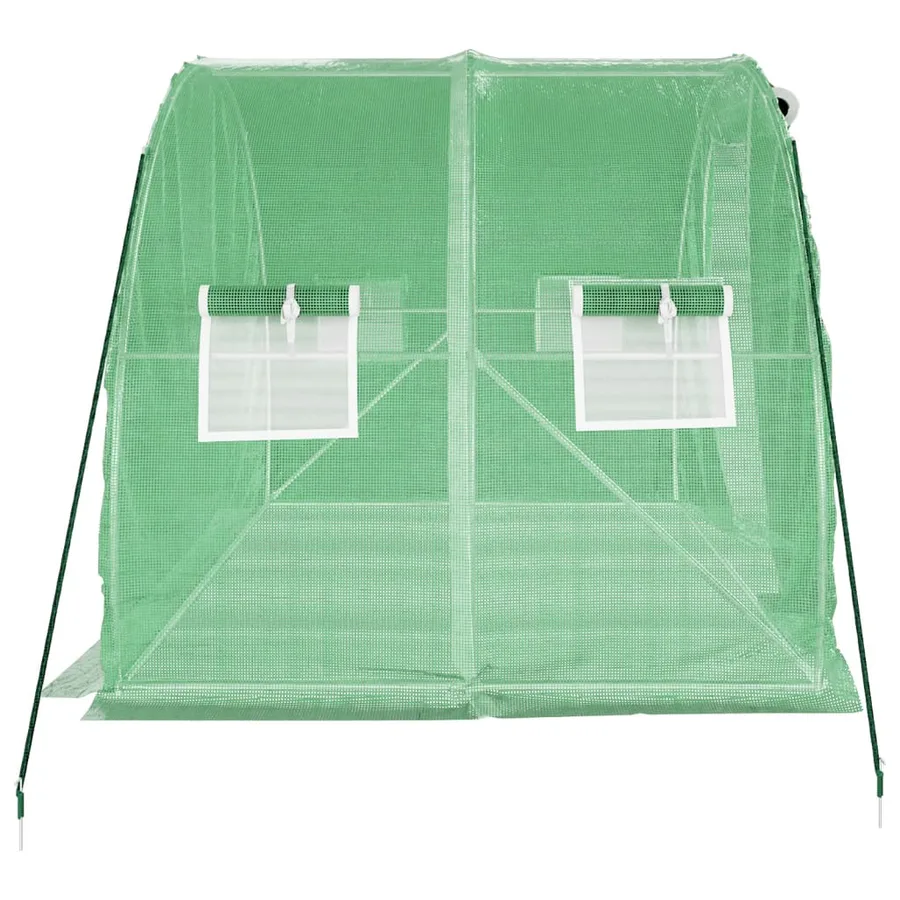 Serre avec cadre en acier vert 6 m² 3x2x2 m - 5