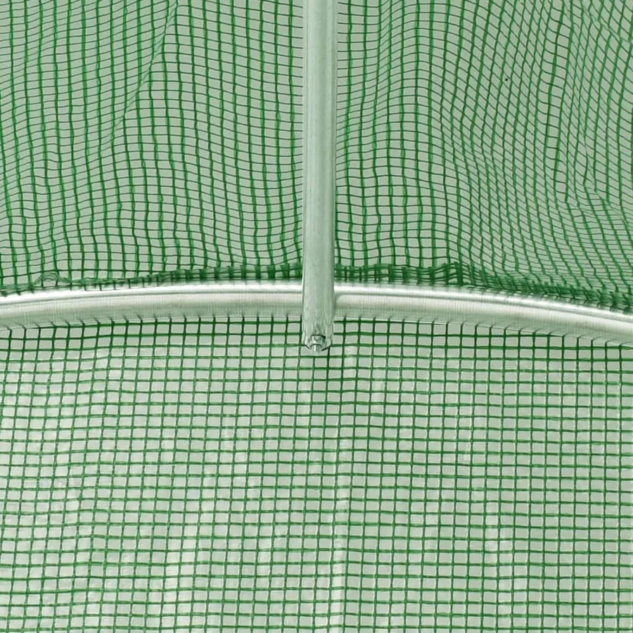 Serre avec cadre en acier vert 6 m² 3x2x2 m - 9