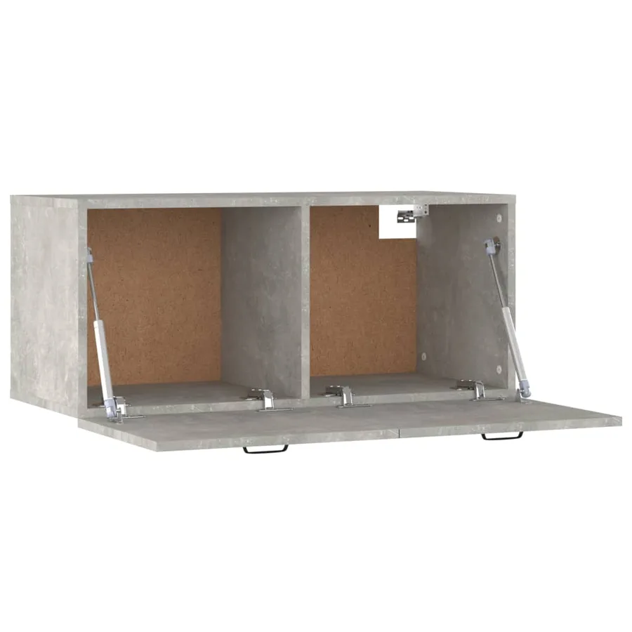 Armoire murale gris béton 80x36,5x35 cm bois d'ingénierie - 6