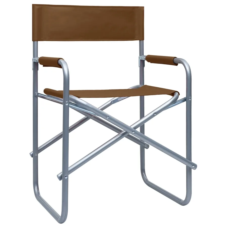 Chaises de metteur en scène lot de 2 Acier Marron - 2