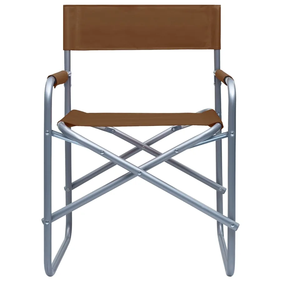 Chaises de metteur en scène lot de 2 Acier Marron - 3
