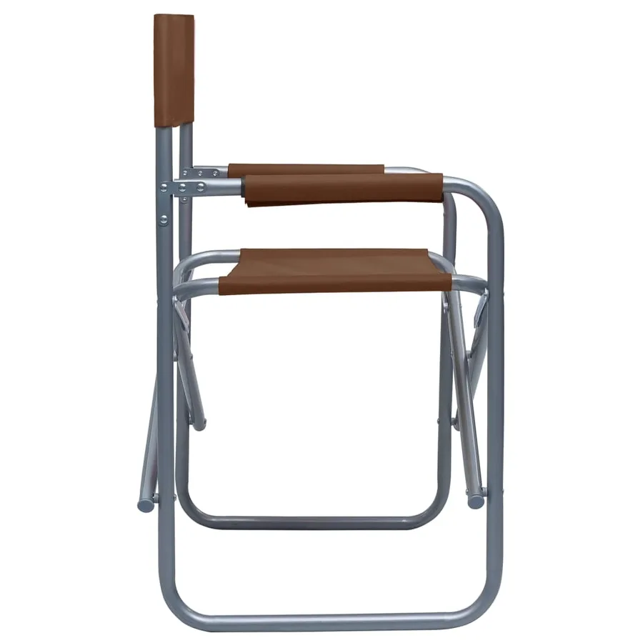 Chaises de metteur en scène lot de 2 Acier Marron - 4