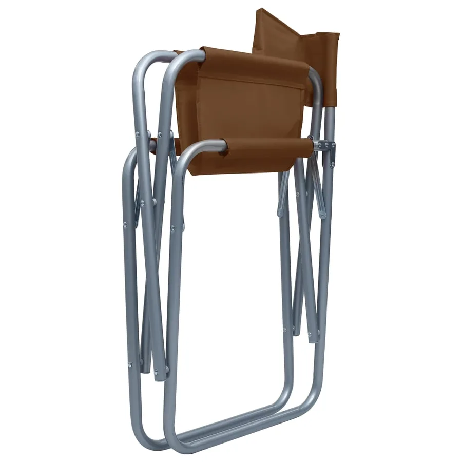Chaises de metteur en scène lot de 2 Acier Marron - 6