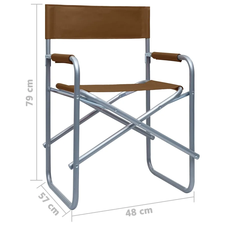Chaises de metteur en scène lot de 2 Acier Marron - 9