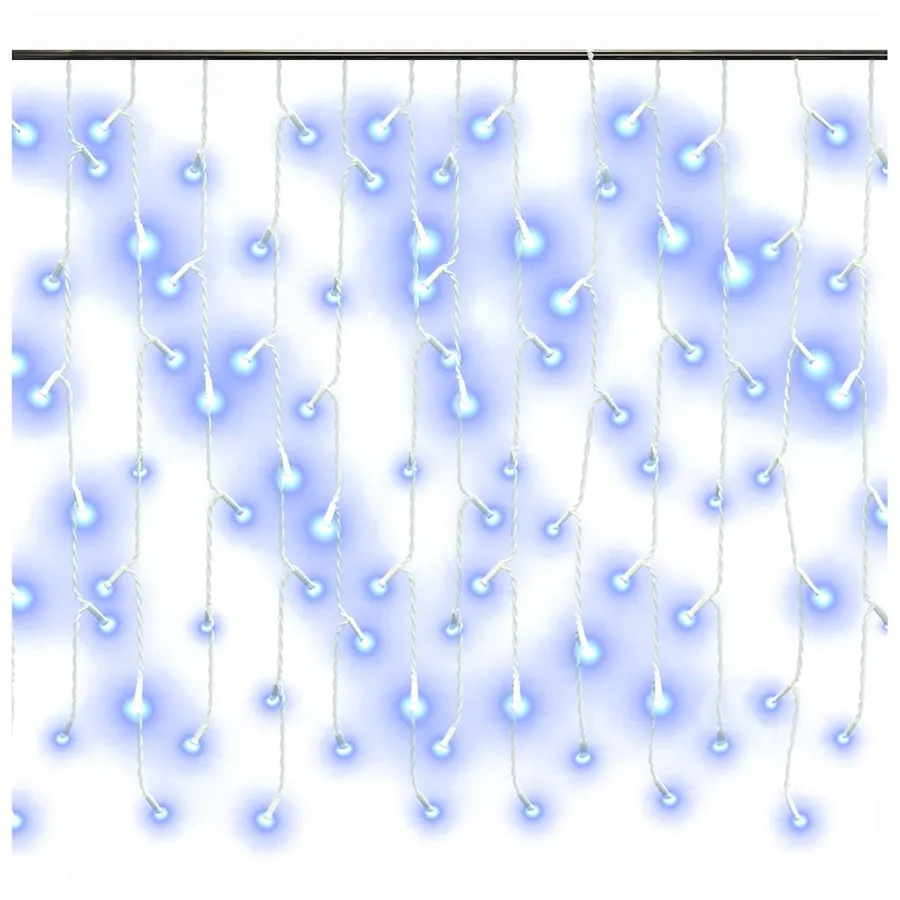 Rideau lumineux à glaçons LED 10m 400 LED Bleu 8 fonctions - 3