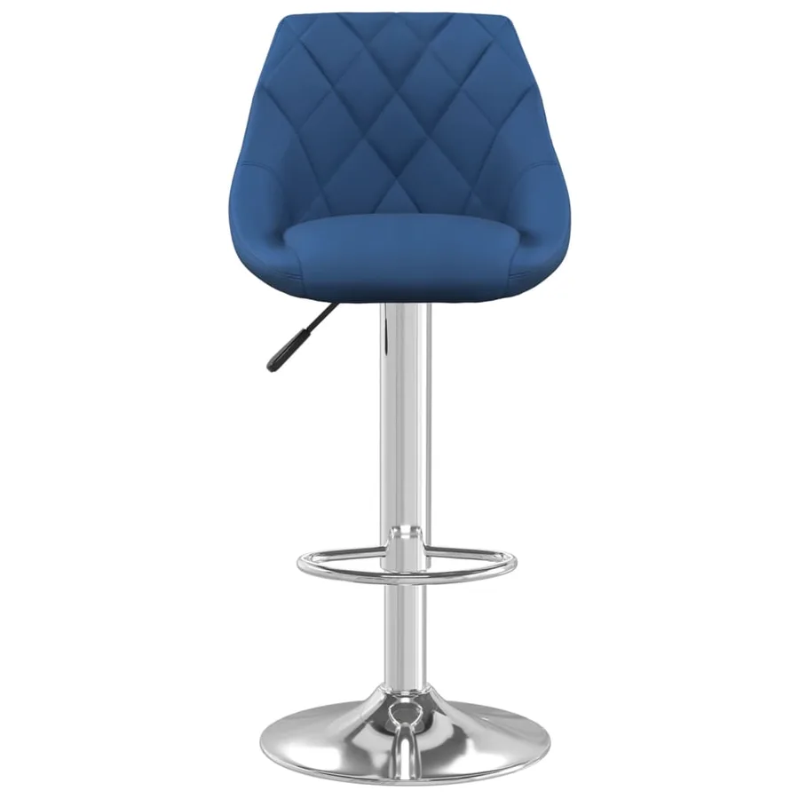 Tabourets de bar lot de 2 bleu velours - 4