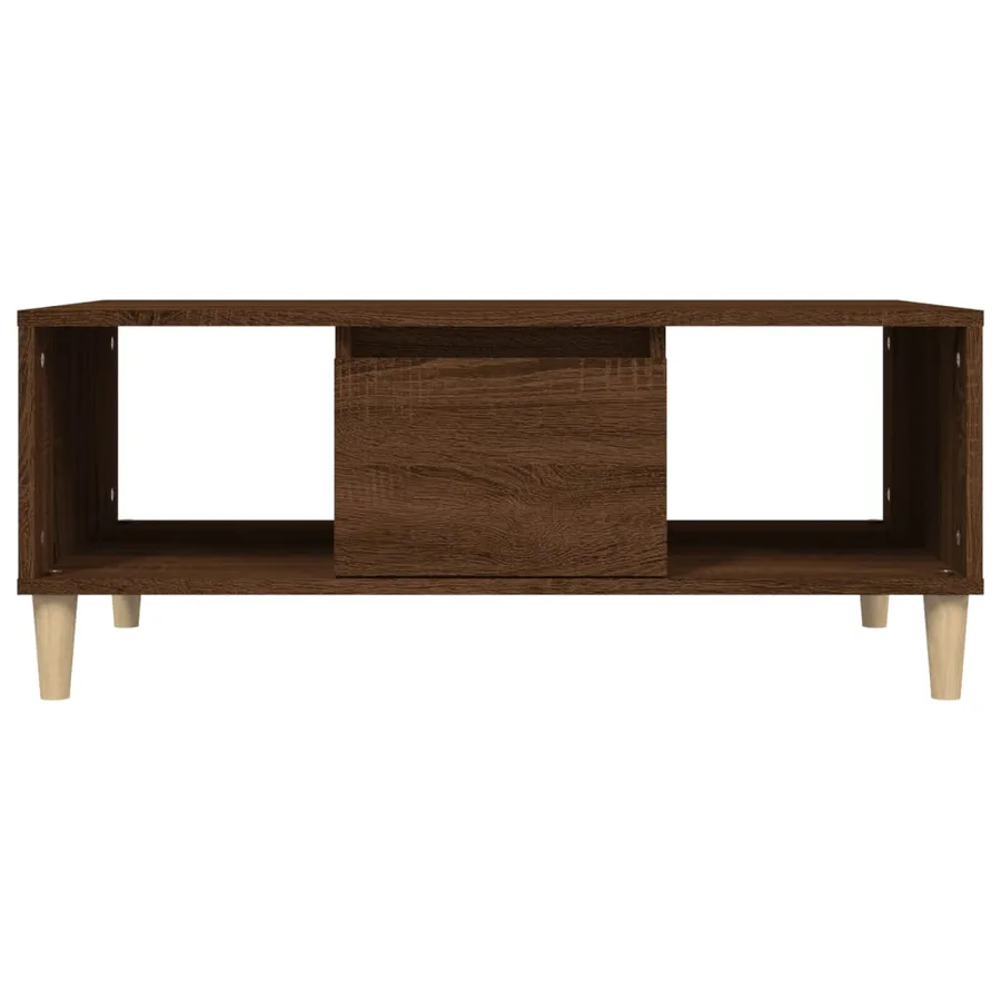 Table basse Chêne marron 90x50x36,5 cm Bois d'ingénierie - 7
