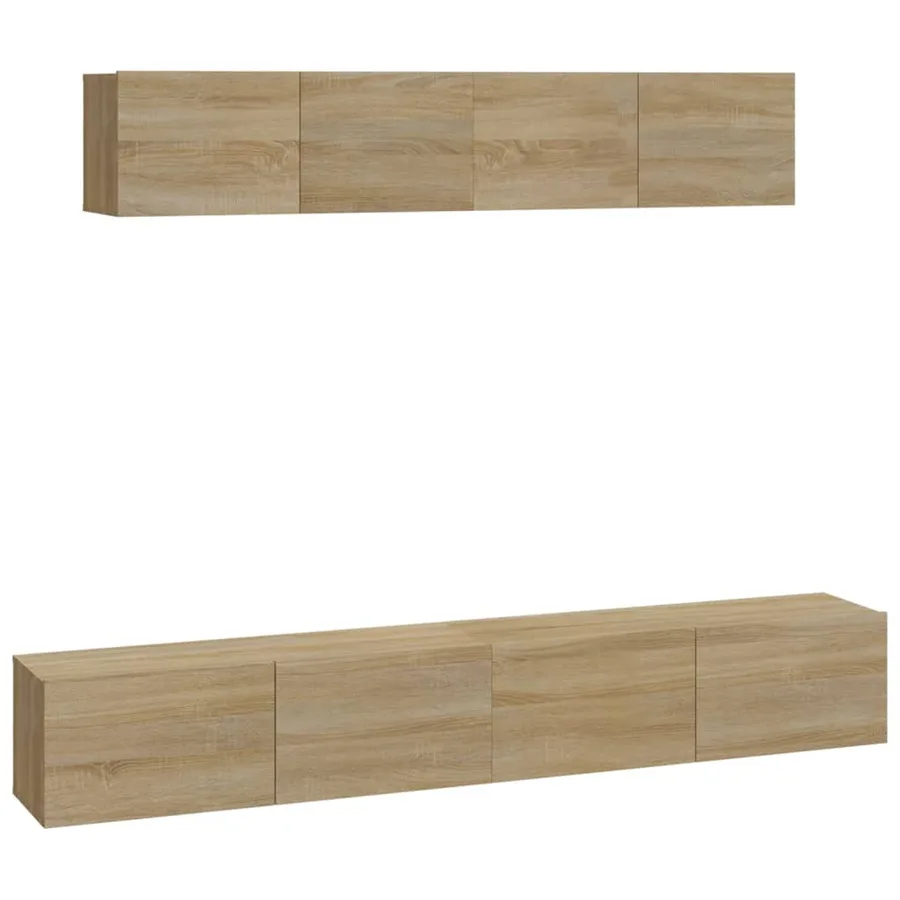 Ensemble de meubles TV 4 pcs Chêne sonoma Bois d'ingénierie - 2