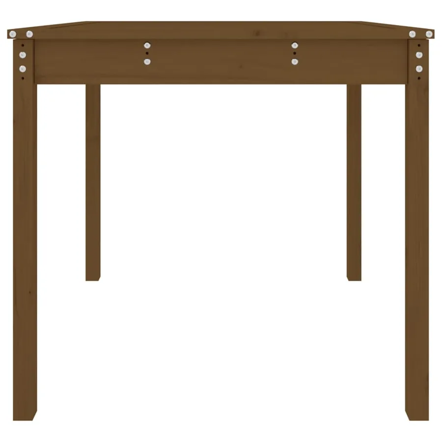 Table de jardin marron miel 82,5x82,5x76 cm bois massif de pin - 5