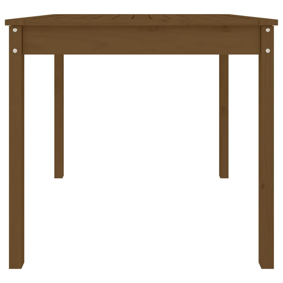 Table de jardin marron miel 82,5x82,5x76 cm bois massif de pin - 6