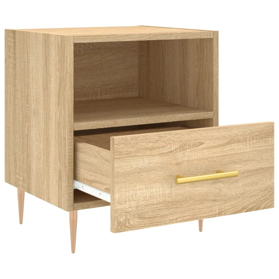 Table de chevet chêne sonoma 40x35x47,5 cm bois d’ingénierie - 3