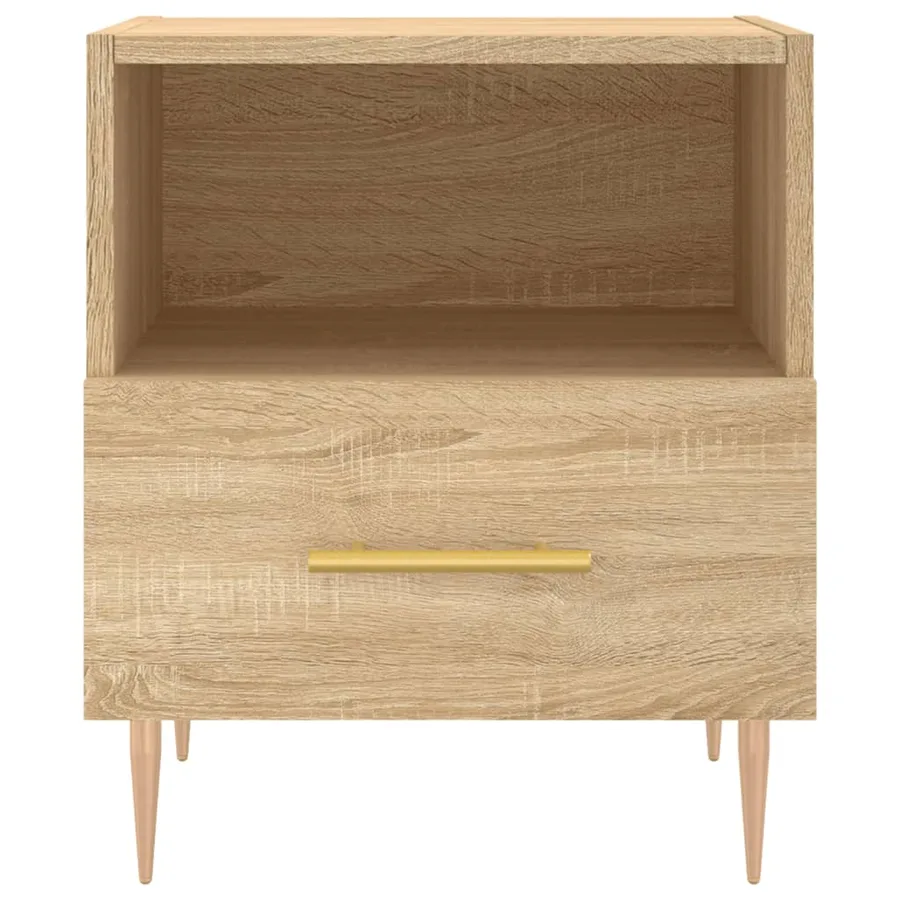 Table de chevet chêne sonoma 40x35x47,5 cm bois d’ingénierie - 4