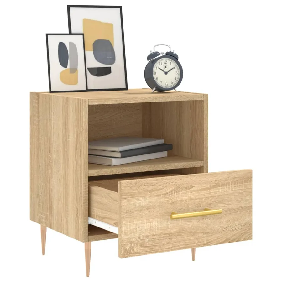 Table de chevet chêne sonoma 40x35x47,5 cm bois d’ingénierie - 7