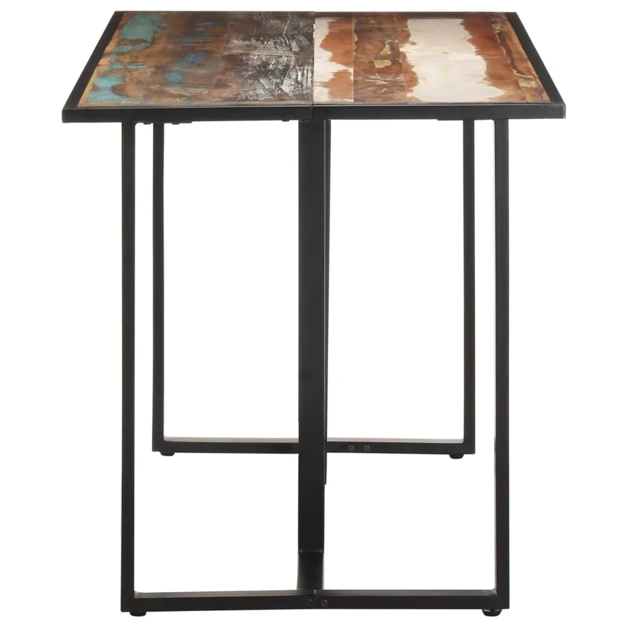 Table de salle à manger 140 cm Bois de récupération massif - 3