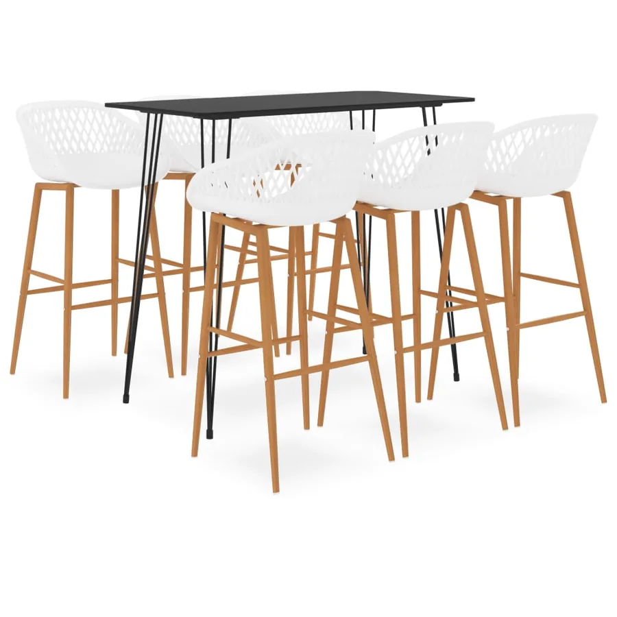 Ensemble de bar 7 pcs Noir et blanc