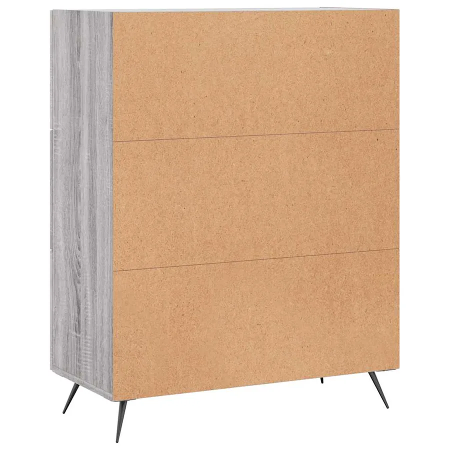 Buffet sonoma gris 69,5x34x90 cm bois d'ingénierie - 8