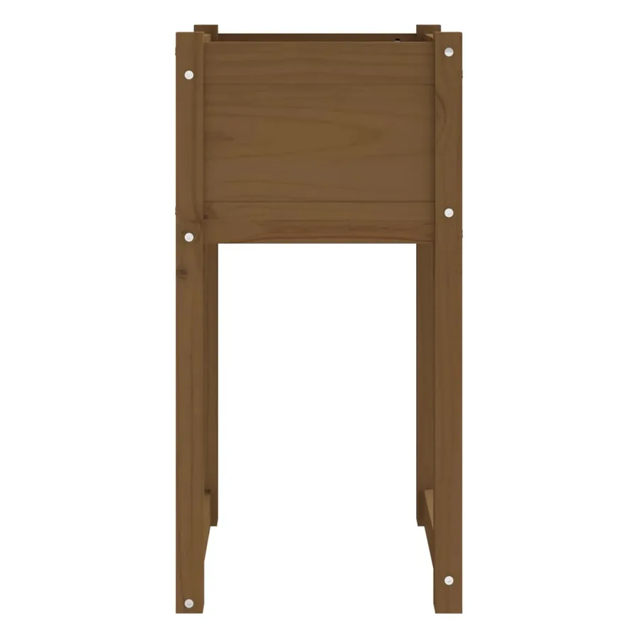 Jardinière Marron miel 40x40x81 cm Bois massif de pin - 4