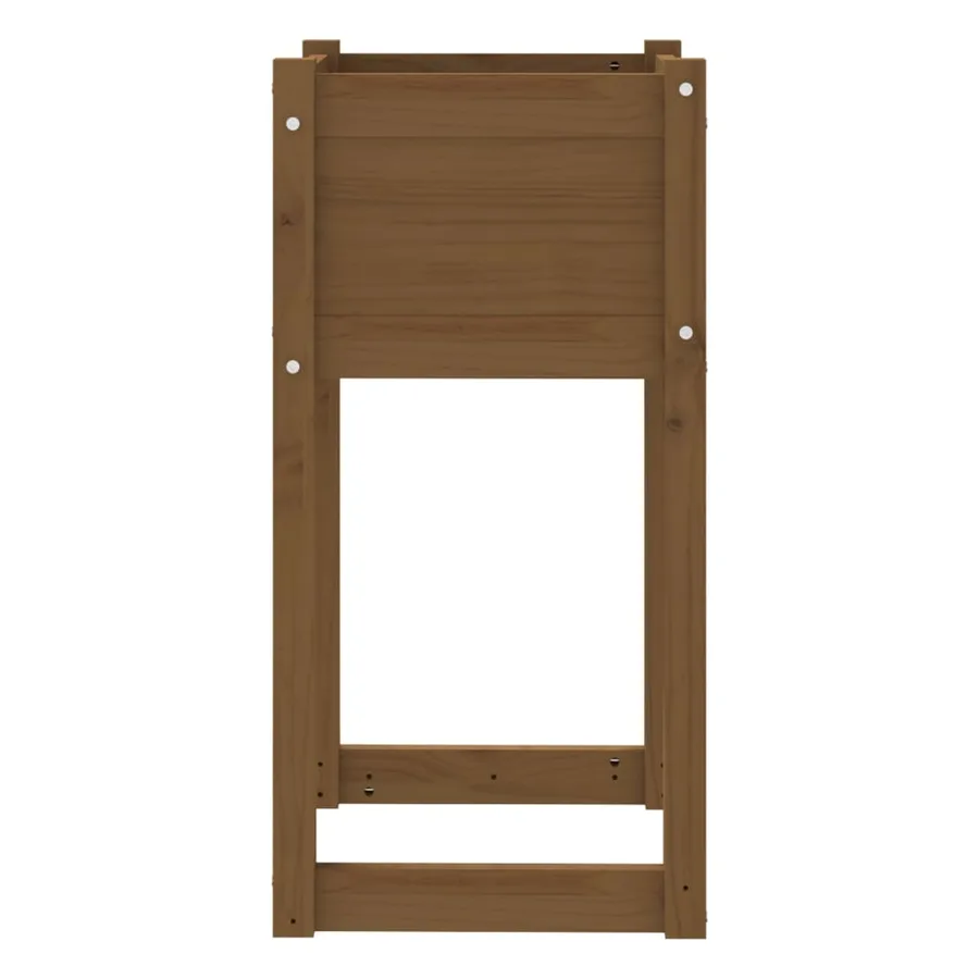 Jardinière Marron miel 40x40x81 cm Bois massif de pin - 5