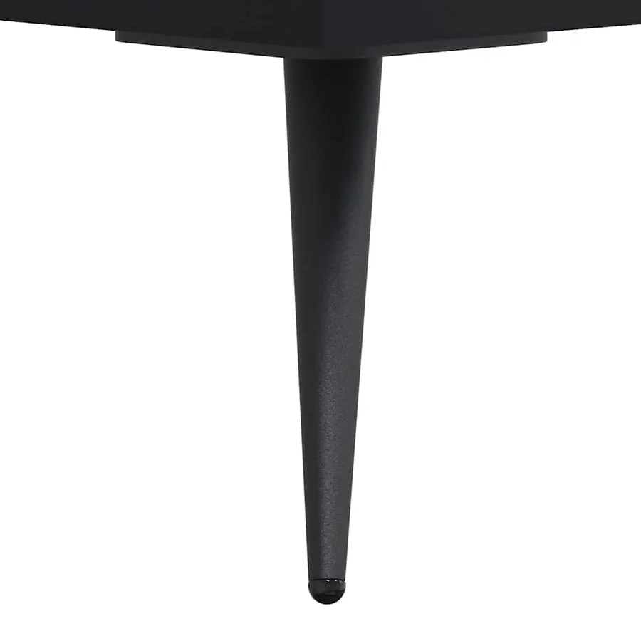 Meuble TV noir 150x30x44,5 cm bois d'ingénierie - 9
