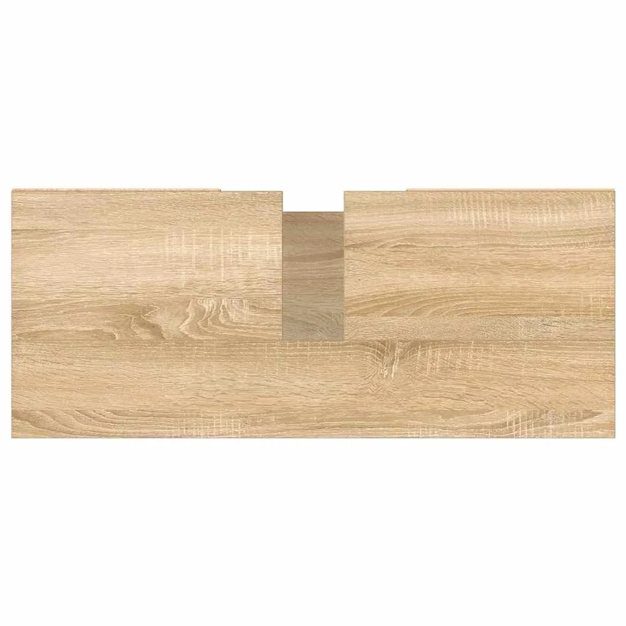 Armoire salle de bain chêne sonoma 80x33x60cm bois d'ingénierie - 9