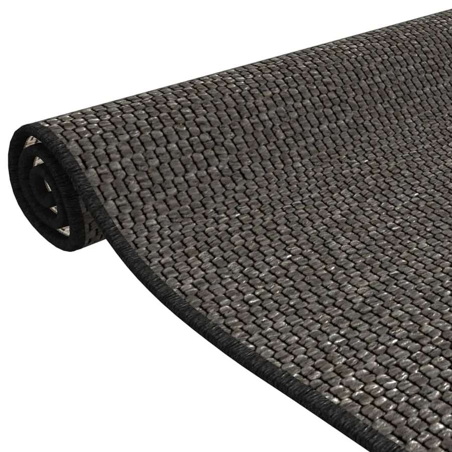 Tapis de couloir aspect sisal anthracite 50x150 cm - 5