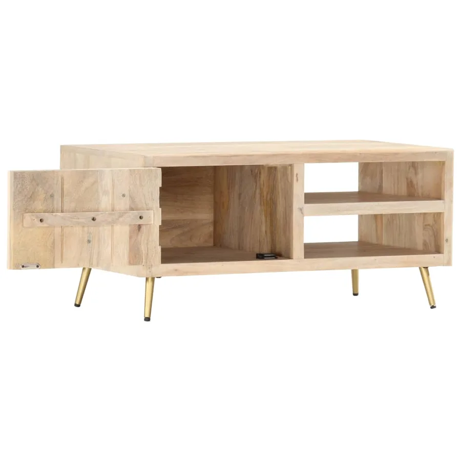 Table basse 90x45x40 cm Bois de manguier massif - 3