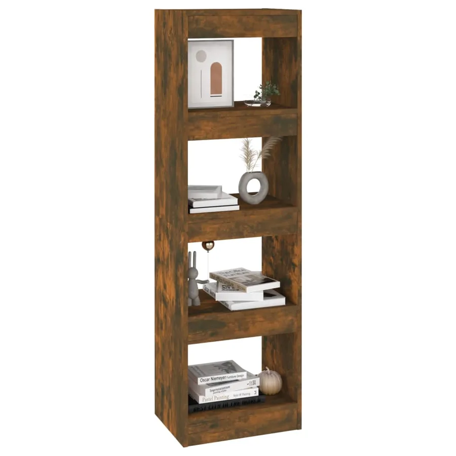 Bibliothèque/Séparateur de pièce Chêne fumé 40x30x135 cm - 5