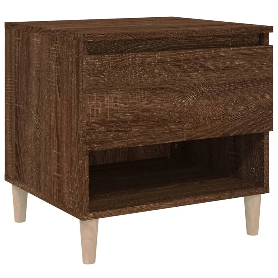 Table de chevet Chêne brun 50x46x50 cm Bois d'ingénierie - 2
