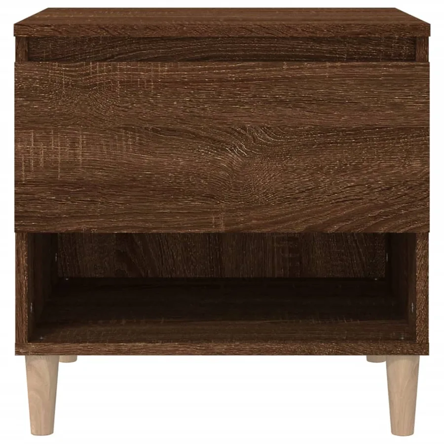 Table de chevet Chêne brun 50x46x50 cm Bois d'ingénierie - 5