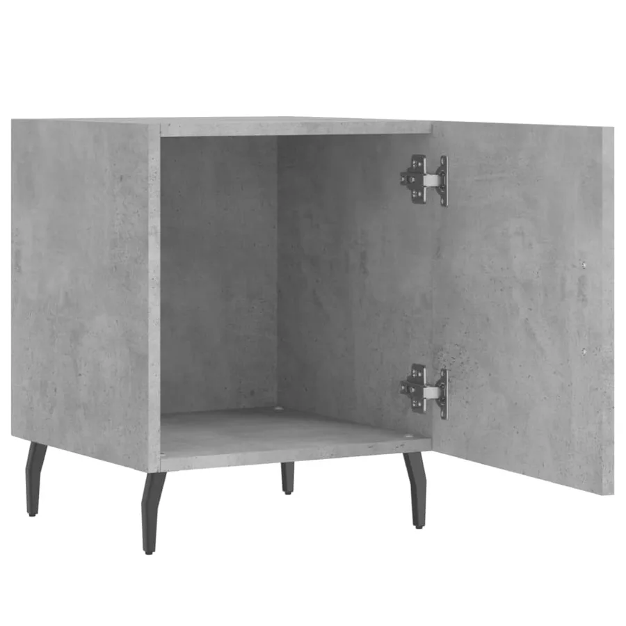Tables de chevet 2 pcs gris béton 40x40x50 cm bois d’ingénierie - 5