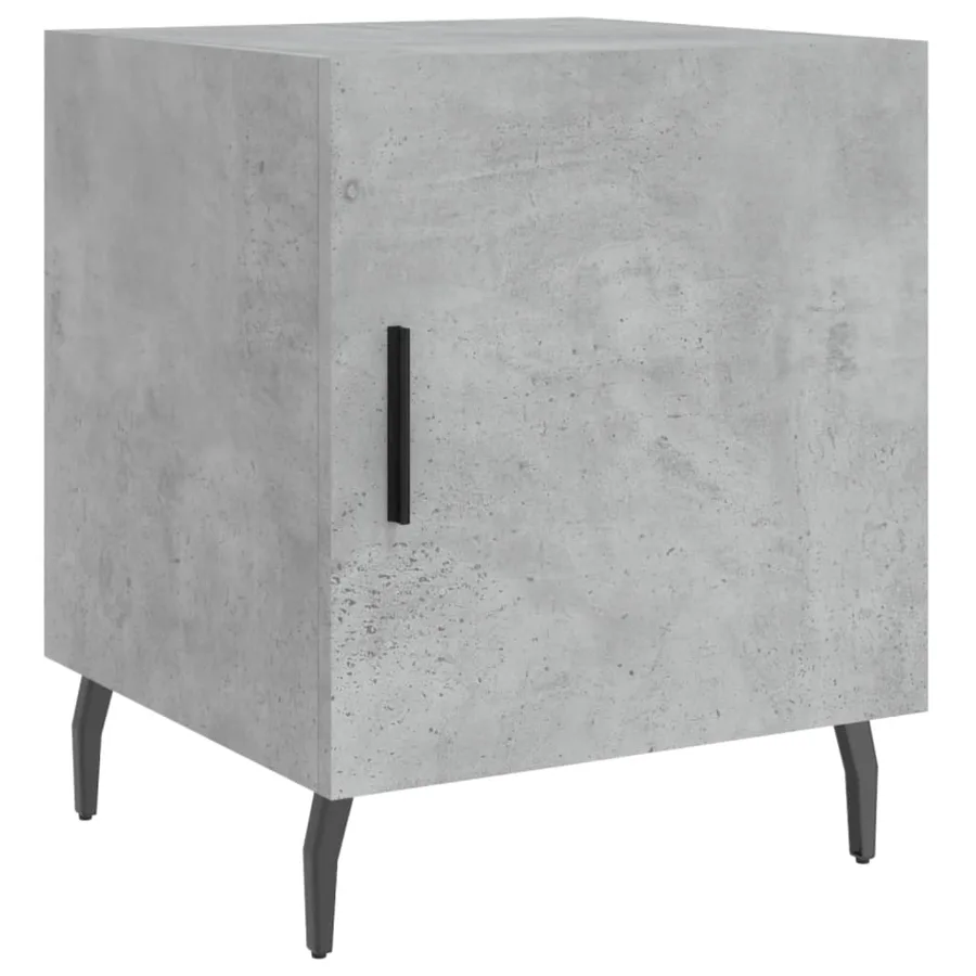 Tables de chevet 2 pcs gris béton 40x40x50 cm bois d’ingénierie - 6